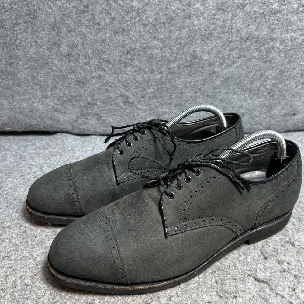 Foot Joy Classic Mens Charcoal Cap Toe Oxford Spikeless Golf Shoes Vibram 9.5 3E